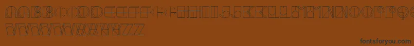 Police IvanLinear – polices noires sur fond brun