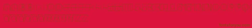 IvanLinear Font – Brown Fonts on Red Background