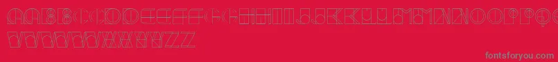 IvanLinear-Schriftart – Graue Schriften auf rotem Hintergrund
