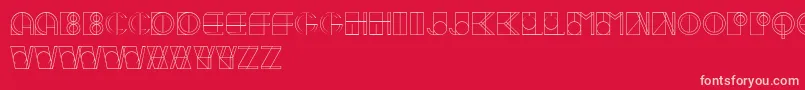 フォントIvanLinear – 赤い背景にピンクのフォント
