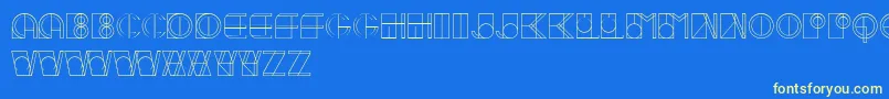 IvanLinear Font – Yellow Fonts on Blue Background
