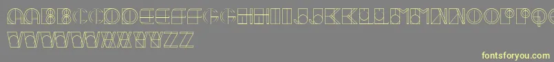 IvanLinear-fontti – keltaiset fontit harmaalla taustalla