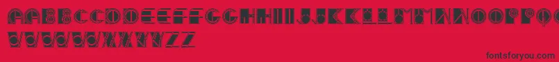 IvanLinearFilled Font – Black Fonts on Red Background