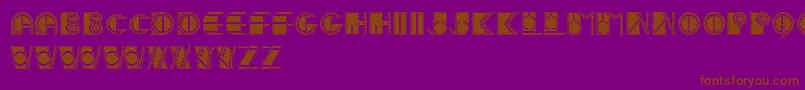 Czcionka IvanLinearFilled – brązowe czcionki na fioletowym tle