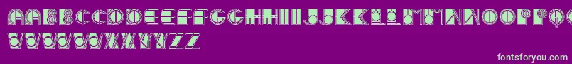 フォントIvanLinearFilled – 紫の背景に緑のフォント