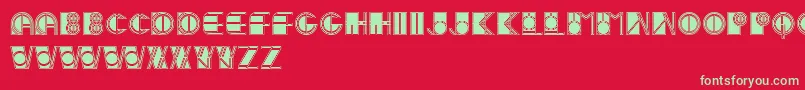 IvanLinearFilled Font – Green Fonts on Red Background