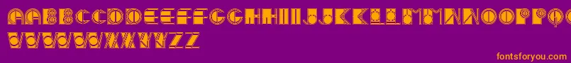 IvanLinearFilled Font – Orange Fonts on Purple Background