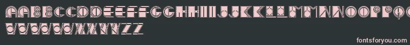 IvanLinearFilled-fontti – vaaleanpunaiset fontit mustalla taustalla