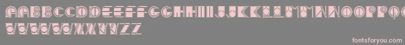 IvanLinearFilled-fontti – vaaleanpunaiset fontit harmaalla taustalla