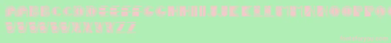 フォントIvanLinearFilled – 緑の背景にピンクのフォント