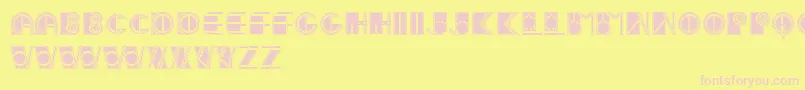 IvanLinearFilled Font – Pink Fonts on Yellow Background