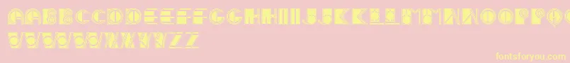 IvanLinearFilled Font – Yellow Fonts on Pink Background