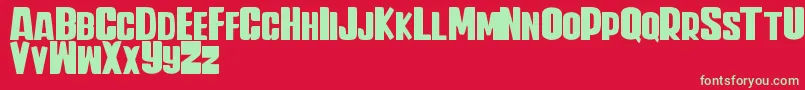 Iwan Banaran Weight Font – Green Fonts on Red Background