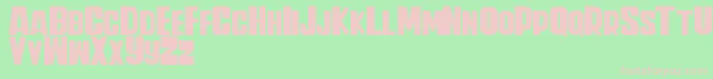 Iwan Banaran Weight Font – Pink Fonts on Green Background