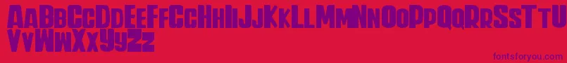 Iwan Banaran Weight Font – Purple Fonts on Red Background