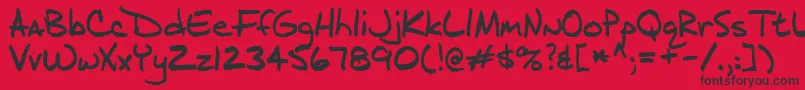 フォントj d – 赤い背景に黒い文字
