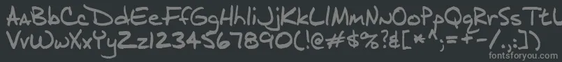 フォントj d – 黒い背景に灰色の文字