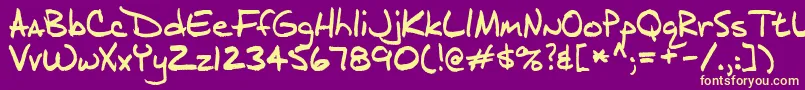 j d Font – Yellow Fonts on Purple Background