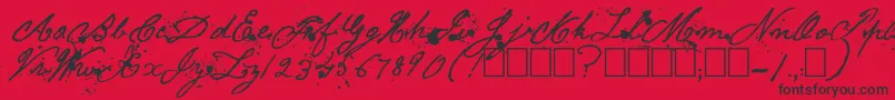 WarLetters Font – Black Fonts on Red Background