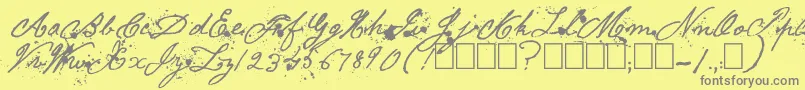 En savoir plus sur la police WarLetters Police WarLetters – polices grises sur fond jaune
