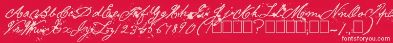 WarLetters Font – Pink Fonts on Red Background