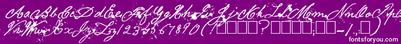 WarLetters Font – White Fonts on Purple Background