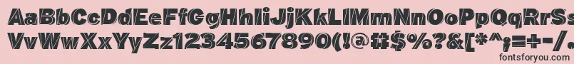 J M Nexus Black Font – Black Fonts on Pink Background