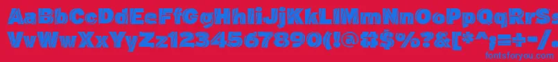 J M Nexus Black Font – Blue Fonts on Red Background