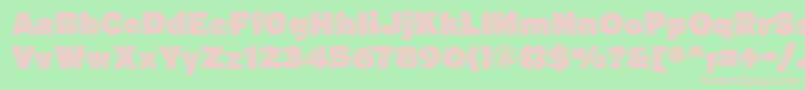 J M Nexus Black Font – Pink Fonts on Green Background