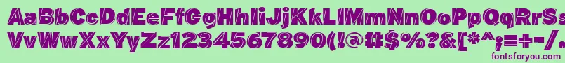 J M Nexus Black Font – Purple Fonts on Green Background