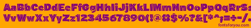 J M Nexus Black Font – Purple Fonts on Orange Background