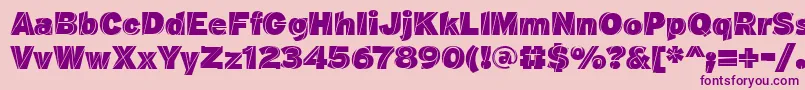 J M Nexus Black Font – Purple Fonts on Pink Background