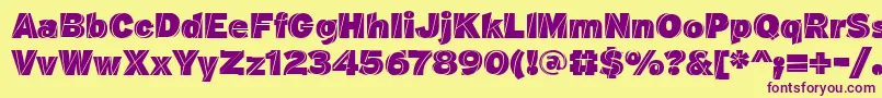 J M Nexus Black Font – Purple Fonts on Yellow Background