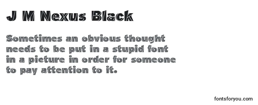 J M Nexus Black-fontti