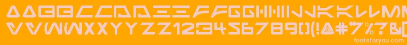 Шрифт Jabba the Font Regular – розовые шрифты на оранжевом фоне