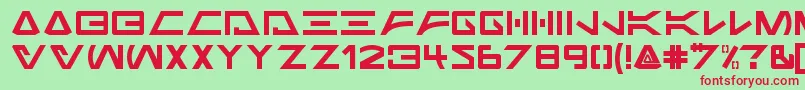 Jabba the Font Regular Font – Red Fonts on Green Background