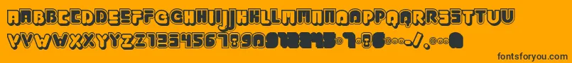 JABBJ   -fontti – mustat fontit oranssilla taustalla