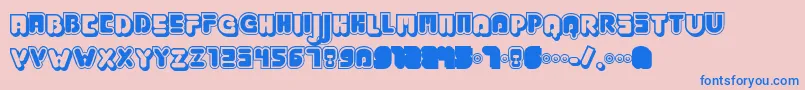 JABBJ    Font – Blue Fonts on Pink Background