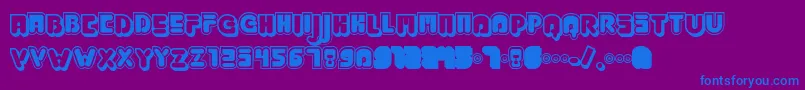 JABBJ    Font – Blue Fonts on Purple Background