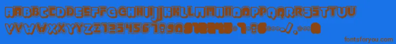 JABBJ    Font – Brown Fonts on Blue Background
