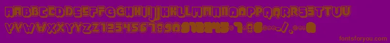 フォントJABBJ    – 紫色の背景に茶色のフォント