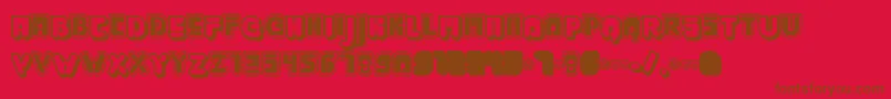 JABBJ   -fontti – ruskeat fontit punaisella taustalla