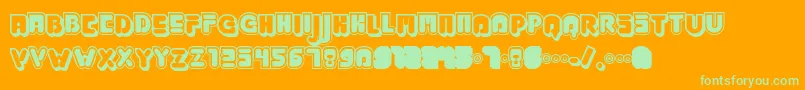 JABBJ    Font – Green Fonts on Orange Background