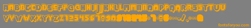 JABBJ   -fontti – oranssit fontit harmaalla taustalla