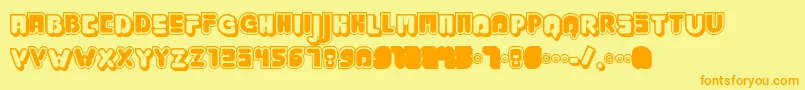 JABBJ    Font – Orange Fonts on Yellow Background