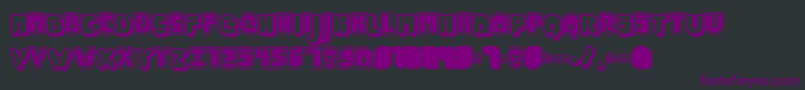 JABBJ   -fontti – violetit fontit mustalla taustalla