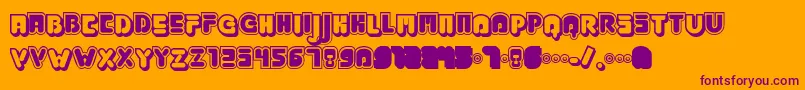 JABBJ    Font – Purple Fonts on Orange Background