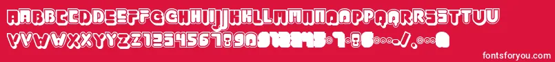 JABBJ    Font – White Fonts on Red Background