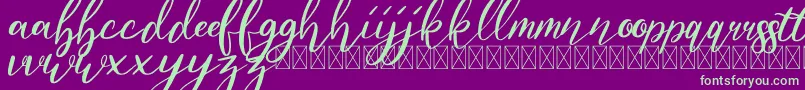 Jabetta Font – Green Fonts on Purple Background
