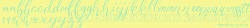 Шрифт Jabetta – зелёные шрифты на жёлтом фоне
